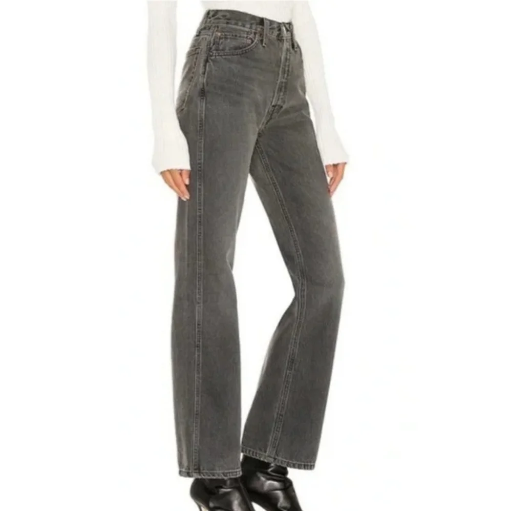 RE/DONE 90s High Rise Loose Jeans in Vintage Ash Grey - Picture 2 of 11